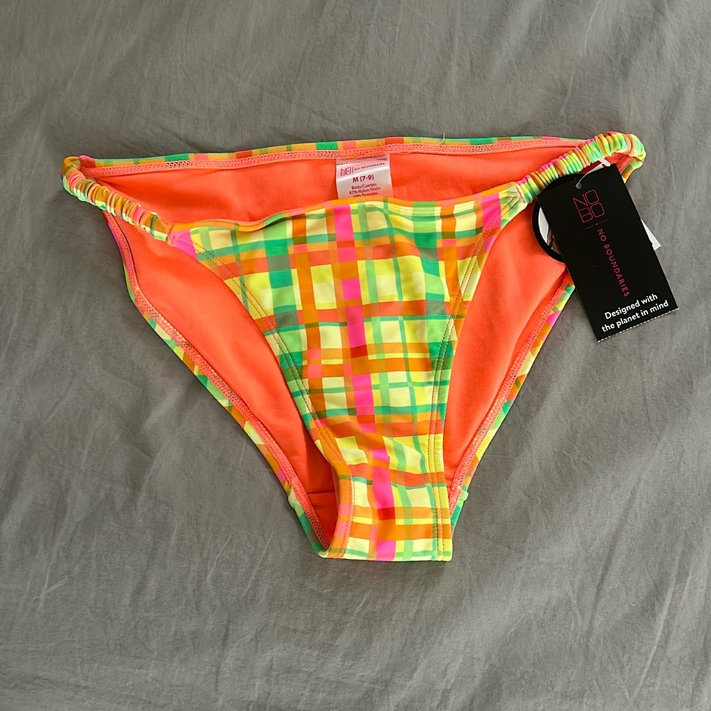NWT yellow plaid bikini bottom